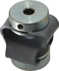 Huco - 3/16" Max Bore Diam, Flexible Flex P Double Loop Coupling - 27mm OD, Polyurethane - Caliber Tooling