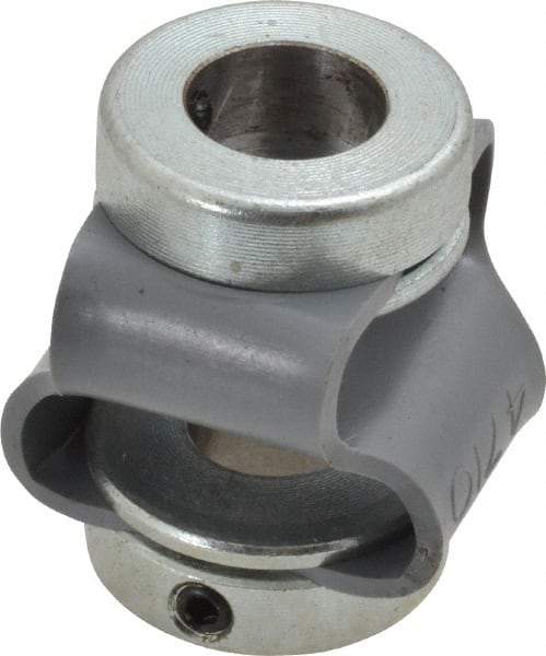 Huco - 3/8" Max Bore Diam, Flexible Flex P Double Loop Coupling - 27mm OD, Polyurethane - Caliber Tooling