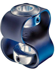 Huco - 7/16" Max Bore Diam, Flexible Flex P Double Loop Coupling - 54mm OD, Polyurethane - Caliber Tooling