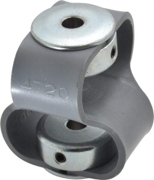 Huco - 1/4" Max Bore Diam, Flexible Flex P Double Loop Coupling - 48mm OD, Polyurethane - Caliber Tooling