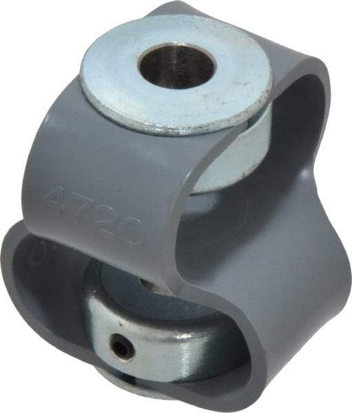 Huco - 3/8" Max Bore Diam, Flexible Flex P Double Loop Coupling - 48mm OD, Polyurethane - Caliber Tooling