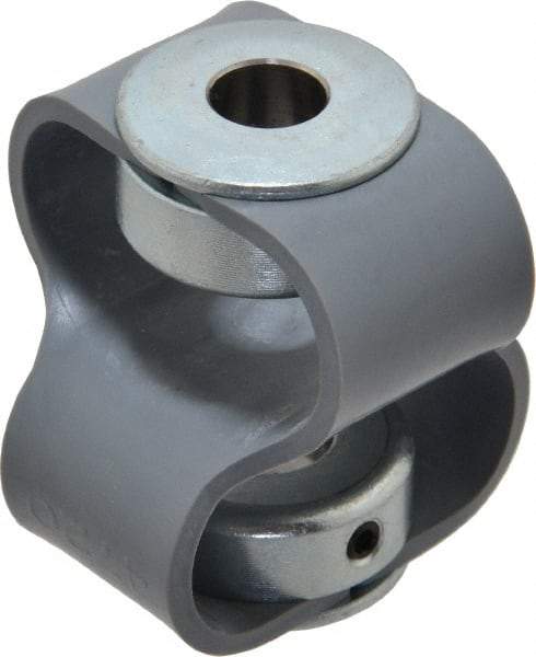 Huco - 7/16" Max Bore Diam, Flexible Flex P Double Loop Coupling - 48mm OD, Polyurethane - Caliber Tooling