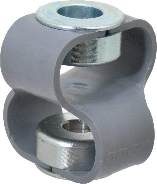 Huco - 1/2" Max Bore Diam, Flexible Flex P Double Loop Coupling - 48mm OD, Polyurethane - Caliber Tooling