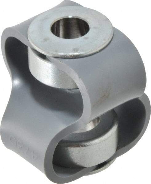 Huco - 5/8" Max Bore Diam, Flexible Flex P Double Loop Coupling - 54mm OD, Polyurethane - Caliber Tooling