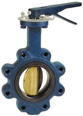 NIBCO - 5" Pipe, Lug Butterfly Valve - Lever Handle, Cast Iron Body, EPDM Seat, 200 WOG, Aluminum Bronze Disc, Stainless Steel Stem - Caliber Tooling