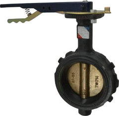 NIBCO - 4" Pipe, Wafer Butterfly Valve - Lever Handle, Ductile Iron Body, Buna-N Seat, 200 WOG, Aluminum Bronze Disc, Stainless Steel Stem - Caliber Tooling