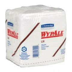 WypAll - L20 1/4 Fold General Purpose Wipes - Poly Pack, 12-1/2" x 12-1/2" Sheet Size, White - Caliber Tooling