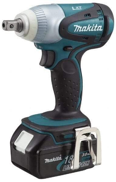 Makita - 1/2" Drive 18 Volt Pistol Grip Cordless Impact Wrench & Ratchet - 2,100 RPM, 170 Ft/Lb Torque, 2 Lithium-Ion Batteries Included - Caliber Tooling