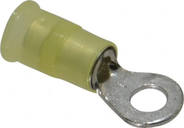 3M - 12-10 AWG Partially Insulated Crimp Connection Circular Ring Terminal - #10 Stud, Copper Contact - Caliber Tooling