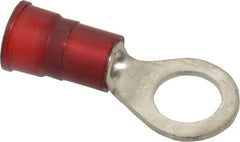 3M - 8 AWG Partially Insulated Crimp Connection Circular Ring Terminal - 3/8" Stud, Copper Contact - Caliber Tooling