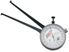 SPI - 75 to 100mm Inside Dial Caliper Gage - 0.025mm Graduation, 0.038mm Accuracy, 3-1/4" Leg Length, Ball Contact Points - Caliber Tooling