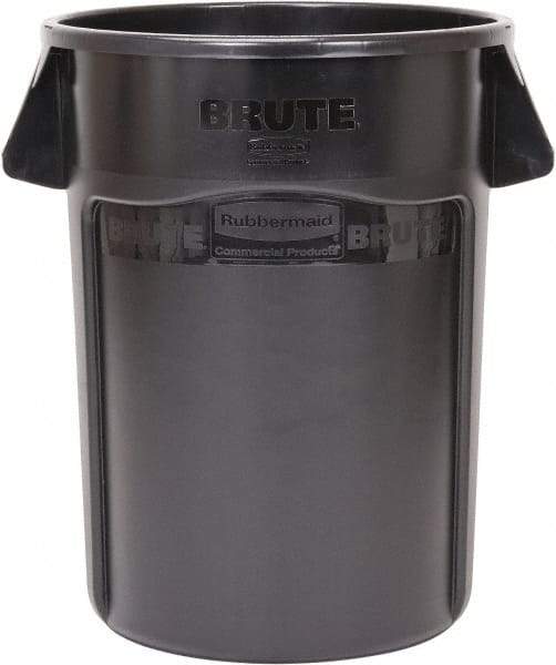 Rubbermaid - 44 Gal Black Round Trash Can - Polyethylene, 31-1/2" High - Caliber Tooling