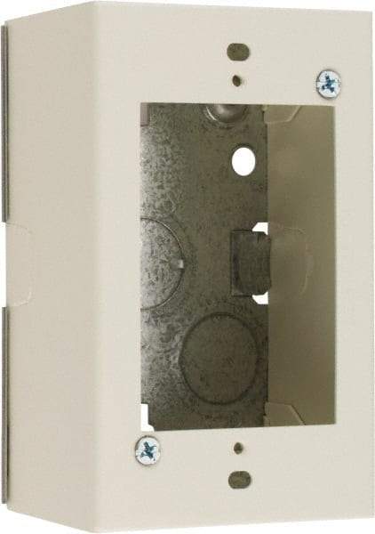 Wiremold - 1 Gang, (2) 1/2" Knockouts, Steel Rectangle Device Box - 4-5/8" Overall Height x 2-7/8" Overall Width x 1-3/4" Overall Depth - Caliber Tooling