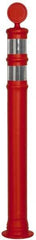 PRO-SAFE - 42" High x 4" Wide Reflective Delineator Post - Plastic, 2 Lbs, Fluorescent Orange - Caliber Tooling