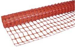 PRO-SAFE - 100' Long x 4' High, Orange Temporary Warning Barrier Fence - 3-1/2" x 2" Mesh - Caliber Tooling