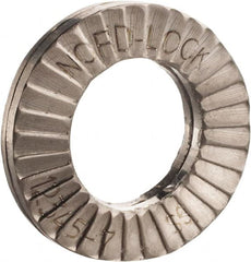 Nord-Lock - 1", 1.918" OD, Uncoated, Stainless Steel Wedge Lock Washer - Grade 316L, 1.092 to 1.108" ID - Caliber Tooling