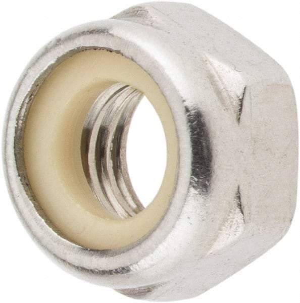 Value Collection - M5x0.80 Metric Coarse 18-8 & Austenitic Grade A2 Hex Lock Nut with Nylon Insert - 5mm High, Uncoated - Caliber Tooling