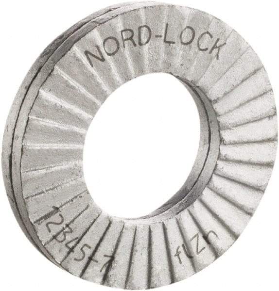 Nord-Lock - 5/8", 1.218" OD, Zinc Flake, Steel Wedge Lock Washer - Grade 2, 0.662 to 0.678" ID - Caliber Tooling