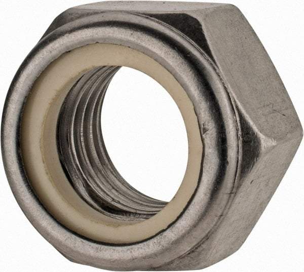 Value Collection - M20x2.50 Metric Coarse 18-8 & Austenitic Grade A2 Hex Lock Nut with Nylon Insert - 20mm High, Uncoated - Caliber Tooling