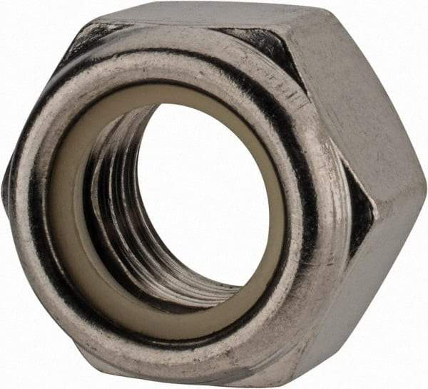 Value Collection - M24x3.00 Metric Coarse 18-8 & Austenitic Grade A2 Hex Lock Nut with Nylon Insert - 24mm High, Uncoated - Caliber Tooling