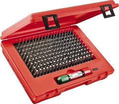 Starrett - 190 Piece, 0.061-0.25 Inch Diameter, Steel, Plug and Pin Gage Set - Minus 0.0002 Inch Tolerance, Class ZZ - Caliber Tooling