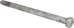 Value Collection - 3/8-16 UNC, 6" Length Under Head Hex Head Cap Screw - Partially Threaded, Grade 5 Steel, Hot Dipped Galvanized Finish, 9/16" Hex - Caliber Tooling