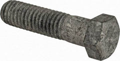 Value Collection - 7/16-14 UNC, 1-3/4" Length Under Head Hex Head Cap Screw - Partially Threaded, Grade 5 Steel, Hot Dipped Galvanized Finish, 5/8" Hex - Caliber Tooling