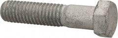 Value Collection - 7/16-14 UNC, 2" Length Under Head Hex Head Cap Screw - Partially Threaded, Grade 5 Steel, Hot Dipped Galvanized Finish, 5/8" Hex - Caliber Tooling