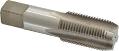 Kennametal - 1/2-14 NPS Thread, 4 Flute Standard Pipe Tap - 3-1/8" OAL, 1.656" Thread Length, 11/16" Shank Diam, Bright Finish, High Speed Steel - Exact Industrial Supply