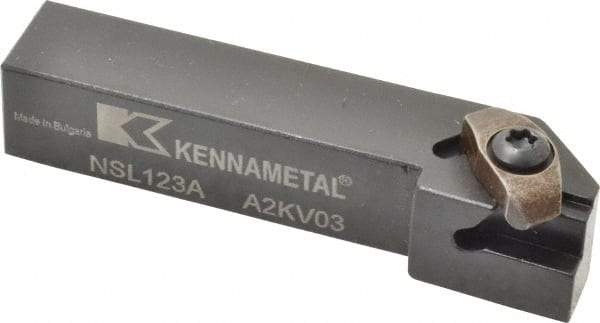 Kennametal - Internal/External Thread, Left Hand Cut, 3/4" Shank Width x 3/4" Shank Height Indexable Threading Toolholder - 4" OAL, N.3L Insert Compatibility, NS Toolholder, Series Top Notch - Caliber Tooling