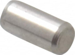 Made in USA - 3/32" Diam x 3/16" Pin Length 416 Stainless Steel Precision Dowel Pin - Passivated Finish, C 36-42 Hardness, 2 Beveled End - Caliber Tooling