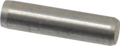 Made in USA - 1/4" Diam x 1" Pin Length 416 Stainless Steel Precision Dowel Pin - Passivated Finish, C 36-42 Hardness, 2 Beveled End - Caliber Tooling