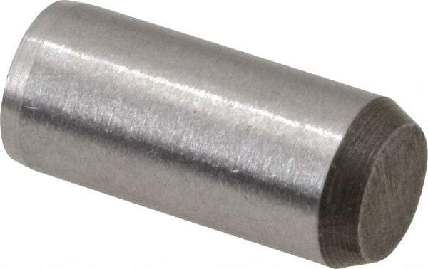 Made in USA - 1/4" Diam x 9/16" Pin Length 416 Stainless Steel Precision Dowel Pin - Passivated Finish, C 36-42 Hardness, 2 Beveled End - Caliber Tooling