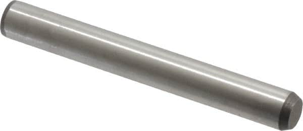 Made in USA - 3/8" Diam x 3" Pin Length 416 Stainless Steel Precision Dowel Pin - Passivated Finish, C 36-42 Hardness, 2 Beveled End - Caliber Tooling