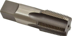 Hertel - 3/4-14 NPTF Thread, 5 Flute Standard Pipe Tap - 3-1/4" OAL, Bright Finish, High Speed Steel - Exact Industrial Supply