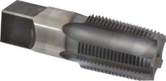 Hertel - 1 - 11-1/2 NPT Thread, 5 Flute Standard Pipe Tap - 3-3/4" OAL, TiCN Finish, High Speed Steel - Exact Industrial Supply