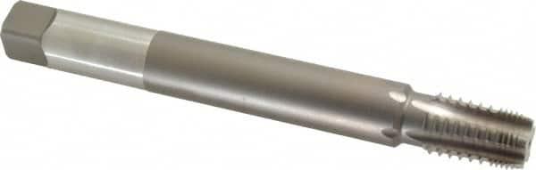 Hertel - 3/8-18 NPT, 5 Flute, High Speed Steel, Extension Pipe Tap - 6" OAL, 1-1/16" Thread Length - Exact Industrial Supply