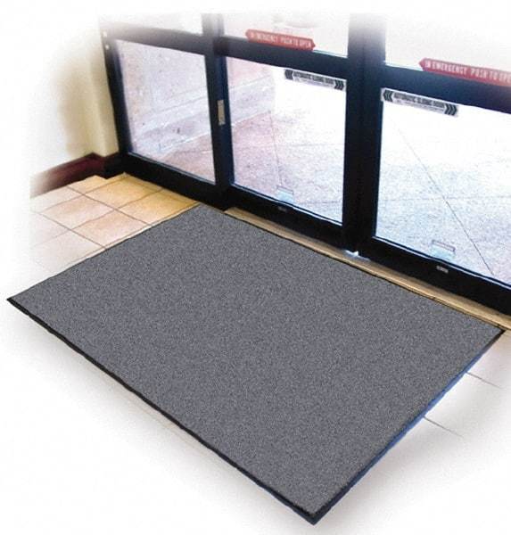 PRO-SAFE - 6 Ft. Long x 4 Ft. Wide, Poly Blended Carpet Surface, Cut Pile Entrance Matting - 3/8 Inch Thick, Indoor, Medium Traffic, Vinyl, Blue - Caliber Tooling