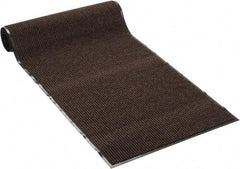 PRO-SAFE - 10 Ft. Long x 3 Ft. Wide, Poly Blended Carpet Surface, Ribbed Entrance Matting - 5/16 Inch Thick, Indoor, Medium Traffic, Vinyl, Brown - Caliber Tooling