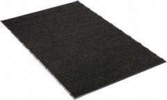 PRO-SAFE - 6 Ft. Long x 4 Ft. Wide, Poly Blended Carpet Surface, Ribbed Entrance Matting - 5/16 Inch Thick, Indoor, Medium Traffic, Vinyl, Black - Caliber Tooling