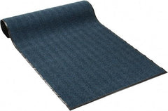 PRO-SAFE - 8 Ft. Long x 4 Ft. Wide, Poly Blended Carpet Surface, Chevron Ribbed Entrance Matting - 5/16 Inch Thick, Indoor, Medium Traffic, Vinyl, Blue, 4 Edged Side - Caliber Tooling