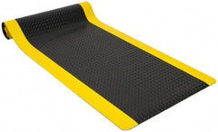 PRO-SAFE - 67' Long x 3' Wide, Dry Environment, Anti-Fatigue Matting - Black & Yellow, Vinyl with Vinyl Sponge Base, Beveled on 4 Sides - Caliber Tooling