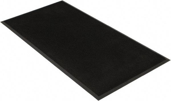 PRO-SAFE - 6 Ft. Long x 3 Ft. Wide, SBR Rubber Surface, Bristle Surface Entrance Matting - 5/8 Inch Thick, Indoor and Outdoor, SBR Rubber, Black - Caliber Tooling