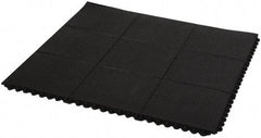 PRO-SAFE - 3' Long x 3' Wide x 5/8" Thick, Anti-Fatigue Modular Matting Tiles - 2 Interlocking Sides, Black, For Dry & Wet Areas, Series Pro-Safe - Caliber Tooling