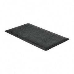 PRO-SAFE - 5' Long x 3' Wide, Dry Environment, Anti-Fatigue Matting - Black, Vinyl with Vinyl Sponge Base, Beveled on 4 Sides - Caliber Tooling