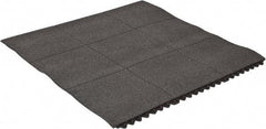 PRO-SAFE - 3' Long x 3' Wide x 5/8" Thick, Anti-Fatigue Modular Matting Tiles - 2 Interlocking Sides, Black, For Dry & Wet Areas, Series Pro-Safe - Caliber Tooling