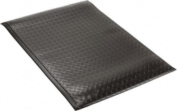 PRO-SAFE - 3' Long x 2' Wide, Dry Environment, Anti-Fatigue Matting - Black, Vinyl with Vinyl Sponge Base, Beveled on 4 Sides - Caliber Tooling