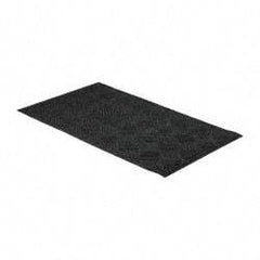 PRO-SAFE - 5 Ft. Long x 3 Ft. Wide, Poly Blended Carpet Surface, Raised Diamond Pattern Entrance Matting - 1/4 Inch Thick, Indoor, Heavy Traffic, Recycled Rubber, Black - Caliber Tooling