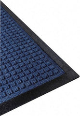 PRO-SAFE - 5 Ft. Long x 3 Ft. Wide, Poly Blended Carpet Surface, Raised Waffle Pattern Entrance Matting - 1/4 Inch Thick, Indoor, Heavy Traffic, Nitrile Rubber, Blue - Caliber Tooling