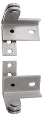 Stanley - 3" Long x 1-1/4" Wide x 0.2" Thick, Satin Chrome Finish Steel, Wardrobe Pivot Hinge - 0.322" Pin Diam, 5 Holes, 1-3/8 Min Door Thickness, 150 Lb Capacity, 3" Leaf Height - Caliber Tooling